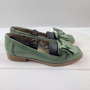 Seychelles Green and Black Loafers